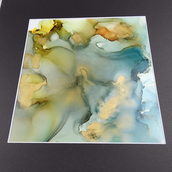Original Alcohol Ink on Grafix & Matted in Black - Picture 2 of 7